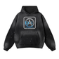 Vintage Wash Frayed Fleece Hoodie - 360 GSM